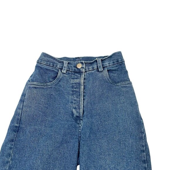 Loup Straight Leg Button Fly Stretch Denim Jeans Medium Blue Wash size XS - Picture 4 of 10